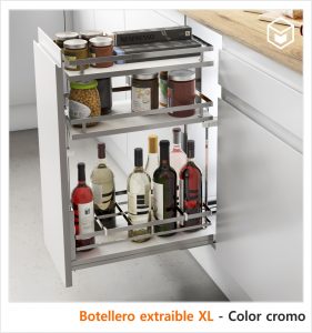 Complementos - Interiorismo Serie - Botellero XL - Color cromo