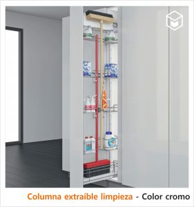 Complementos - Interiorismo Serie - Columna extraible limpieza - Color cromo
