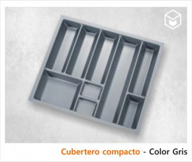 Complementos - Cubertero compacto - Color gris