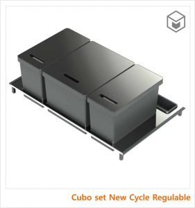 Complementos - Cubos y contenedores - Cubo set New Cycle Regulable