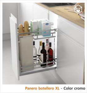 Complementos - Interiorismo Serie - Panero botellero XL - Color cromo