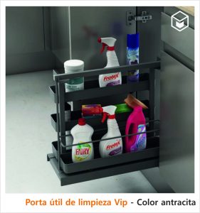 Complementos - Interiorismo Serie - Porta útil de limpieza Vip - Color antracita