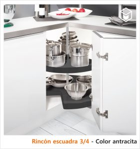 Complementos - Interiorismo KS - Rincón escuadra 3/4 - Color antracita