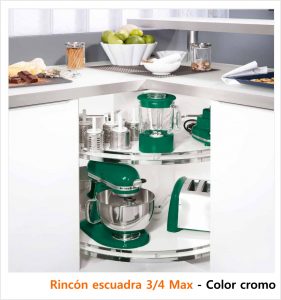 Complementos - Interiorismo Serie - Rincón escuadra 3/4 - Color cromo