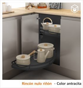 Complementos - Interiorismo Serie - Rincón nulo riñón - Color antracita