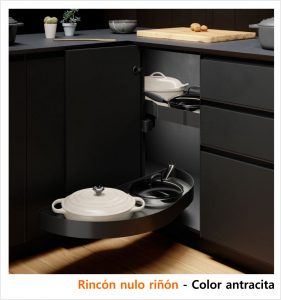 Complementos - Interiorismo Nova - Rincón nulo riñón Nova - Color antracita