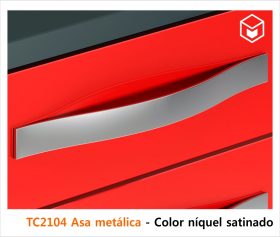 Complementos - Tirador TC2104 Asa metálica - Color níquel satinado