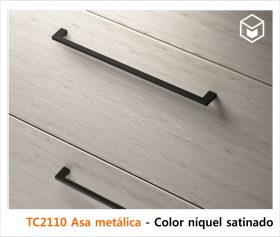 Complementos - Tirador TC2110 Asa metálica - Color níquel satinado