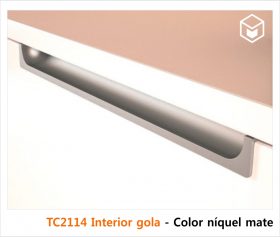 Complementos - Tirador TC2114 Interior gola - Color níquel mate