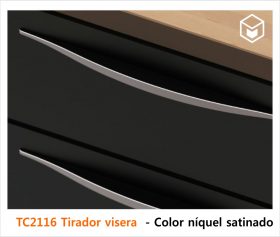 Complementos - Tirador TC2116 Tirador visera - Color níquel satinado