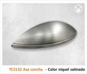 Complementos - Tirador TC2132 Asa concha - Color níquel satinado