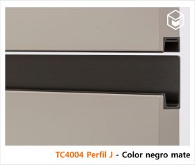 Complementos - Tirador TC4003 Perfil J - Color negro mate