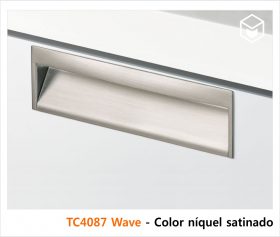Complementos - Tirador TC4087 Wave - Color níquel satinado