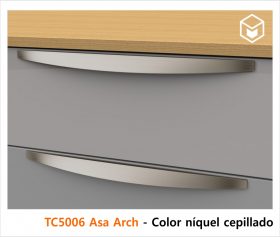 Complementos - Tirador TC5006 Asa Arch - Color níquel cepillado