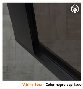 Complementos - Vitrinas metálicas Etna - Color negro cepillado